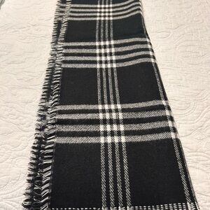 J. Crew Black and White Plaid Scarf